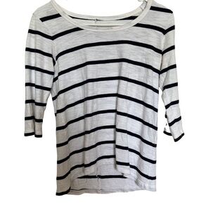 Vineyard Vines Anguilla Stripe Women's Tee‎ Top 3/4 sleeve  Nautical Preppy XXS